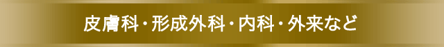 内科・皮膚科・形成外科・外来など